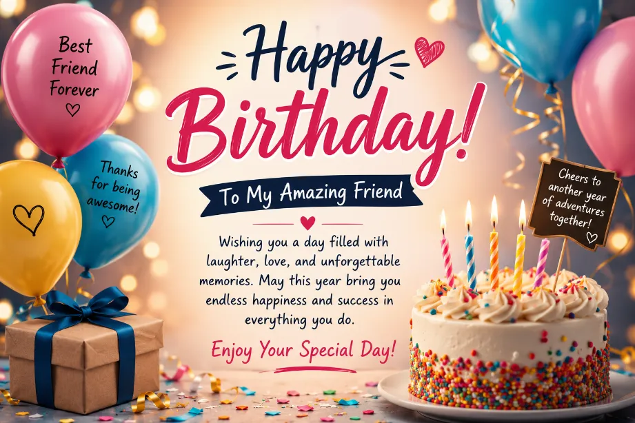 Happy Birthday Wishes for Friend
